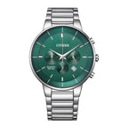 Citizen Quartz Chronograph AN8220-52X Green Dial Stainless Steel Men's Watch