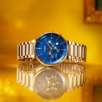 Citizen Quartz Chronograph AN8223-54L Blue Dial Rose Gold-Tone Stainless Steel Men's Watch