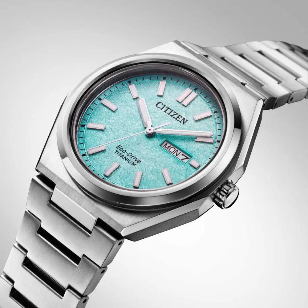 Citizen Eco-Drive AW0130-85M Green Dial Titanium  Men's Watch