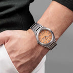Citizen Eco-Drive AW0130-85Z Orange Dial 39.5mm Titanium  Men's Watch