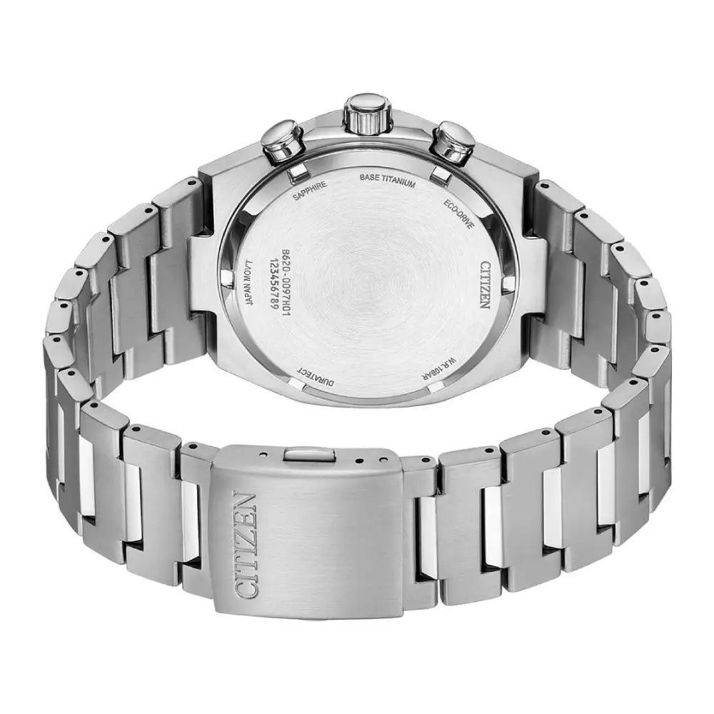 Citizen Zenshin Chronograph Eco-Drive CA4610-85Z Salmon Dial 42.5mm Titanium Men's Watch