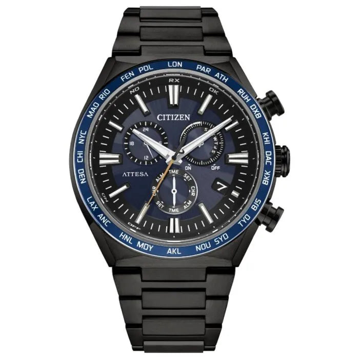 Citizen Attesa Eco-Drive CB5967-66L Blue Dial 42mm Super Titanium Men's Watch