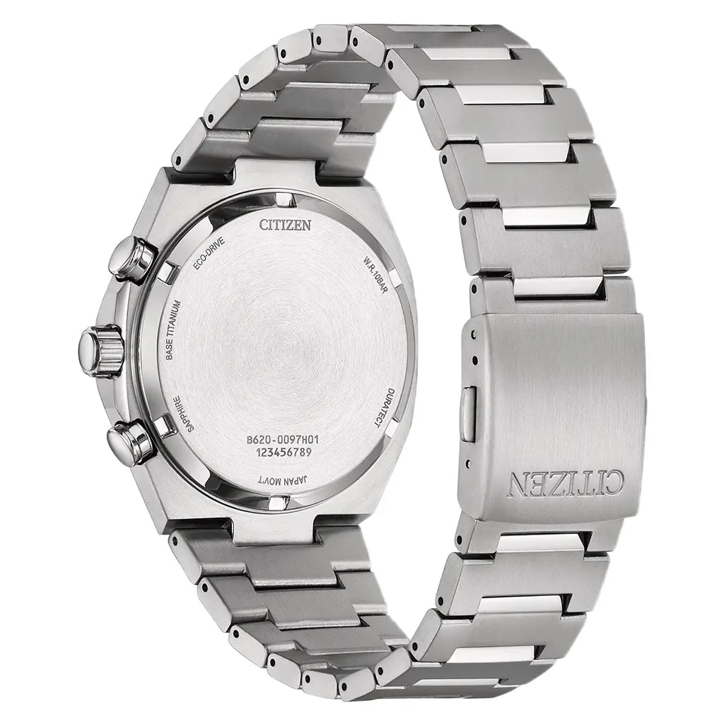 Citizen Eco-Drive Chronograph CA4610-85X Green Dial 42.5mm Titanium Men's Watch