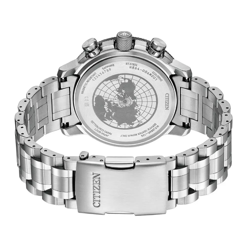 Citizen Promaster Air Geo Trekker Eco-Drive BY3006-53H Grey Dial 46mm Stainless Steel Men's Watch