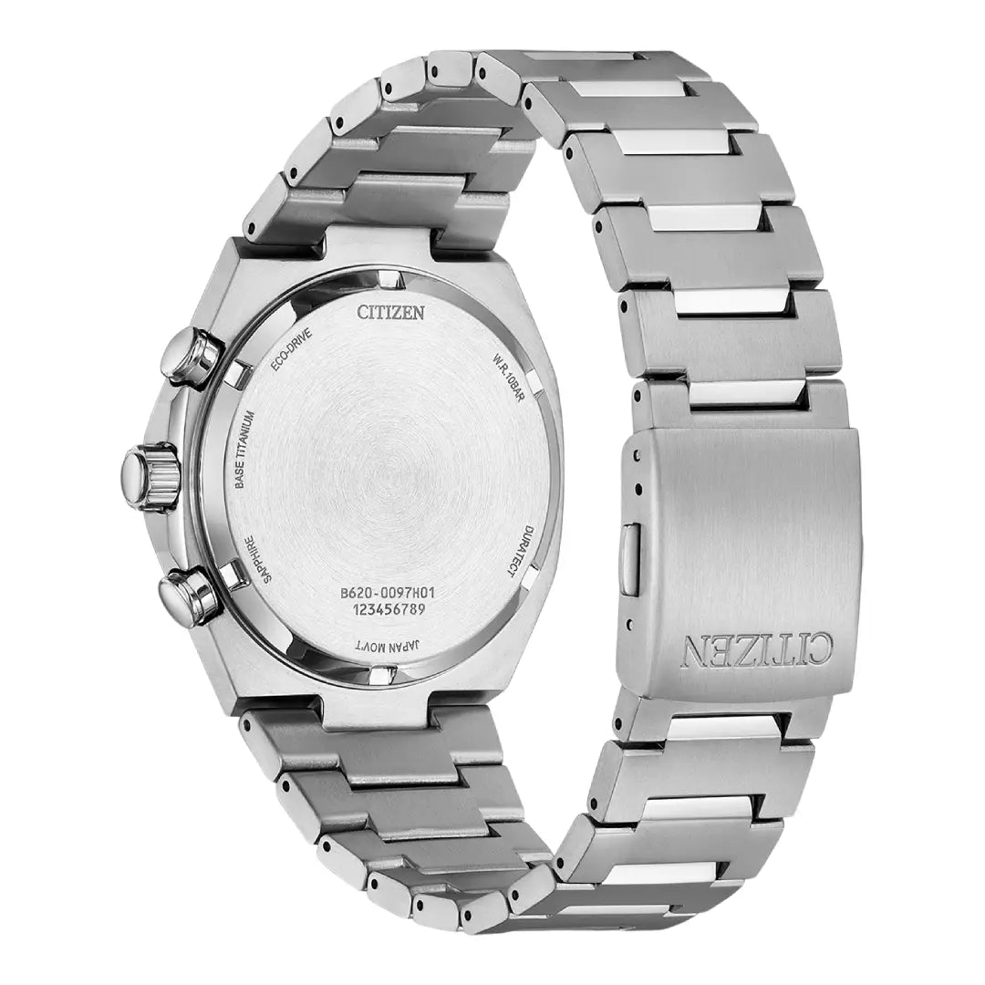 Citizen Eco-Drive Chronograph CA4610-85L Blue Dial 42.5mm Titanium Men's Watch