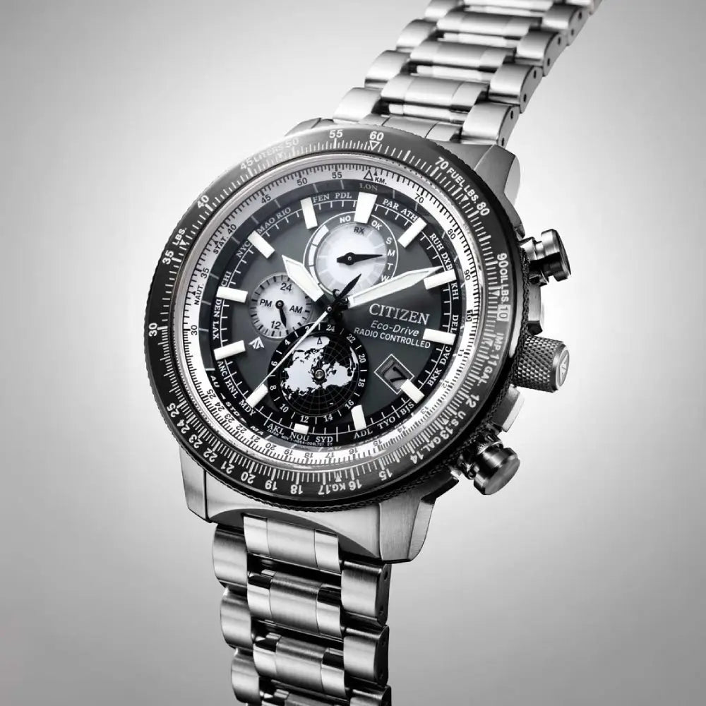 Citizen Promaster Air Geo Trekker Eco-Drive BY3006-53H Grey Dial 46mm Stainless Steel Men's Watch