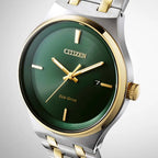 Citizen Eco-Drive Axiom BM7654-57X Green Dial 40mm Two-Tone Stainless Steel Men's Watch