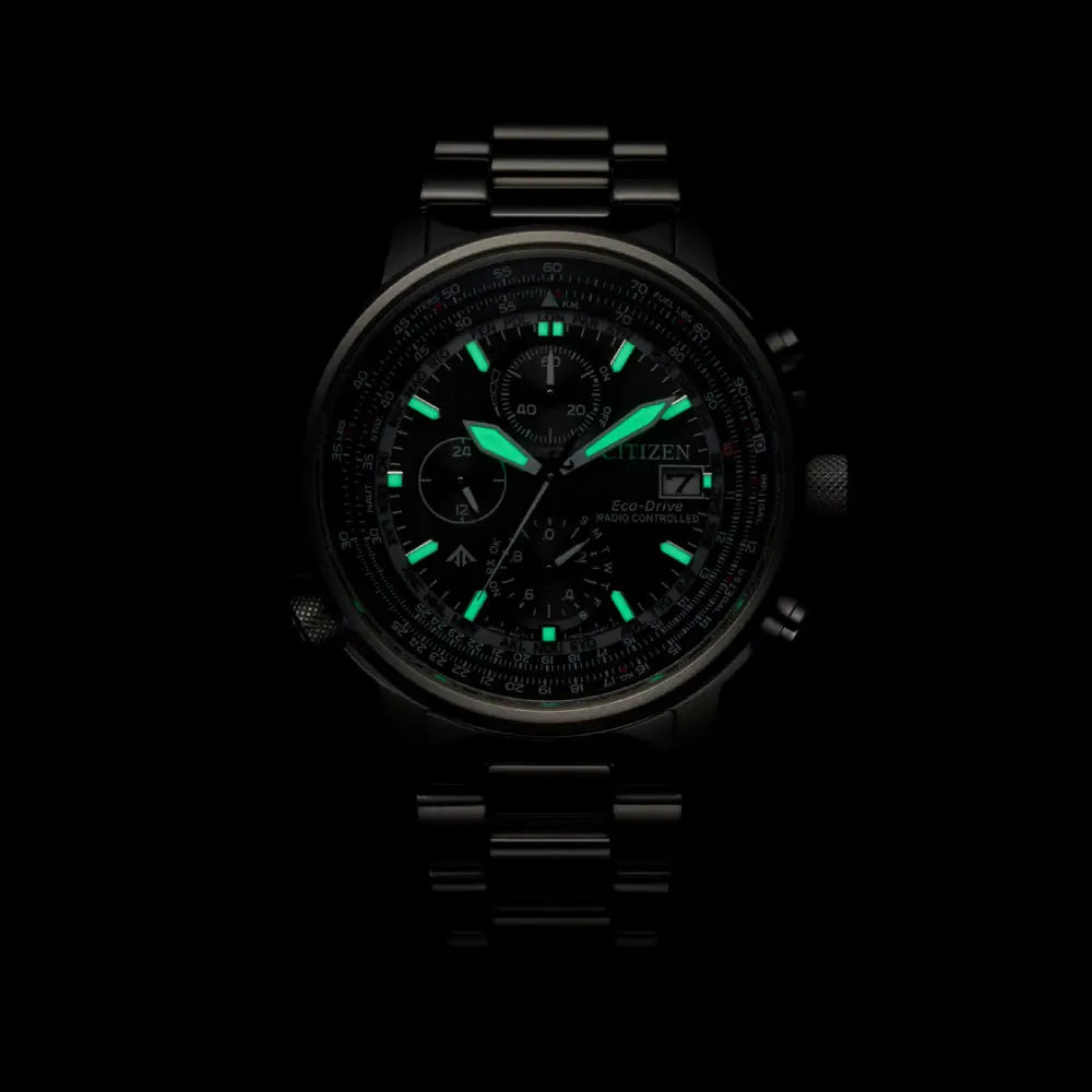 Citizen Eco-Drive AT8300-58E Promaster Sky Radio-Controlled Pilot Black Dial 41mm Stainless Steel Men's Watch
