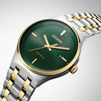 Citizen Eco-Drive Axiom BM7654-57X Green Dial 40mm Two-Tone Stainless Steel Men's Watch