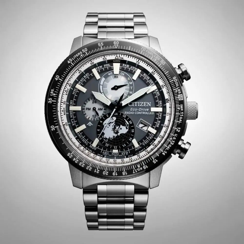 Citizen Promaster Air Geo Trekker Eco-Drive BY3006-53H Grey Dial 46mm Stainless Steel Men's Watch