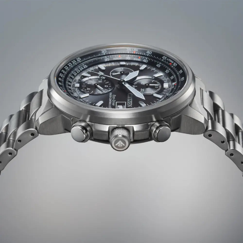 Citizen Eco-Drive AT8300-58E Promaster Sky Radio-Controlled Pilot Black Dial 41mm Stainless Steel Men's Watch