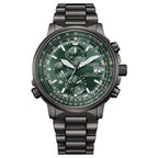 Citizen Promaster Sky Navihawk A-T AT8304-57W Green Dial 41mm Grey Stainless Steel Men's Watch