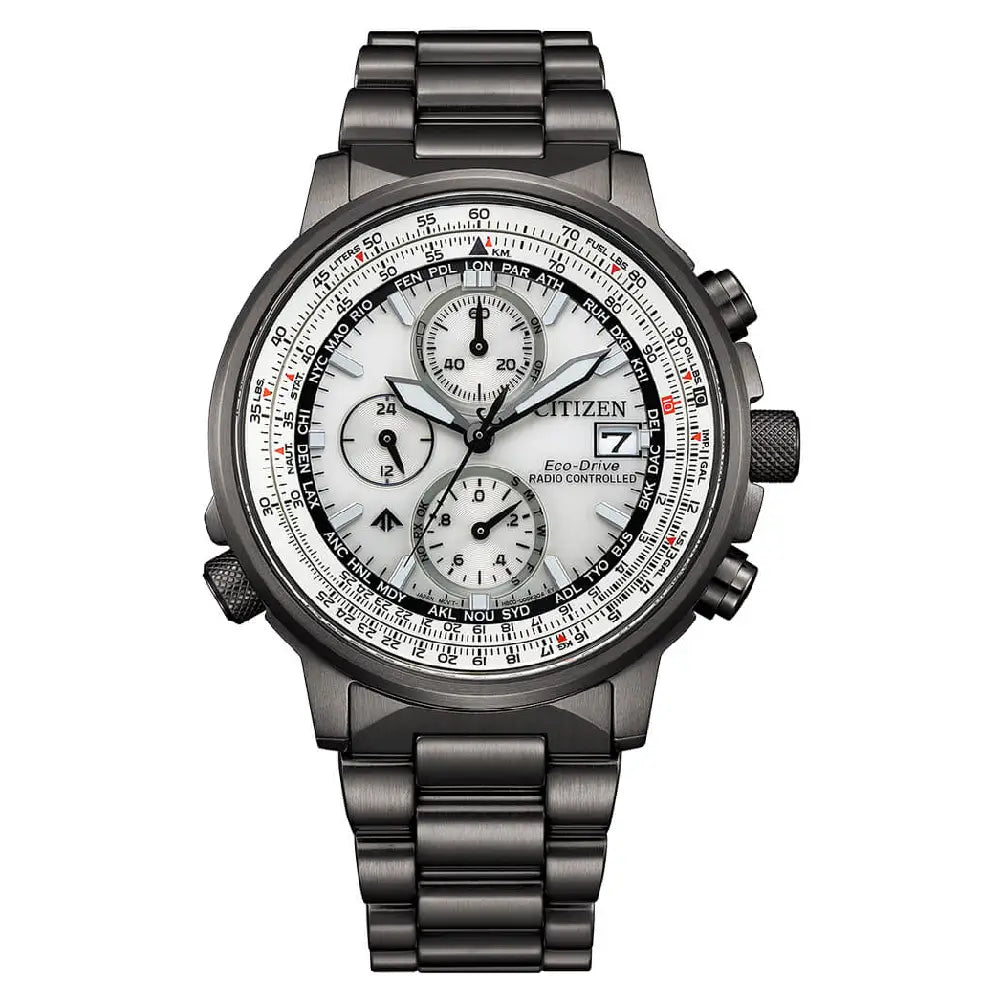 Citizen Eco-Drive AT8304-57A Promaster Navihawk A-T Silver Dial 41mm Stainless Steel Men's Watch