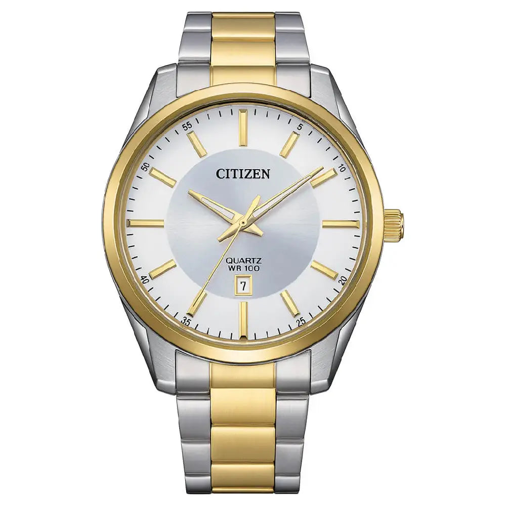 Citizen Quartz BI1036-57A Two Tone Silver Dial 42mm Stainless Steel Men's Watch