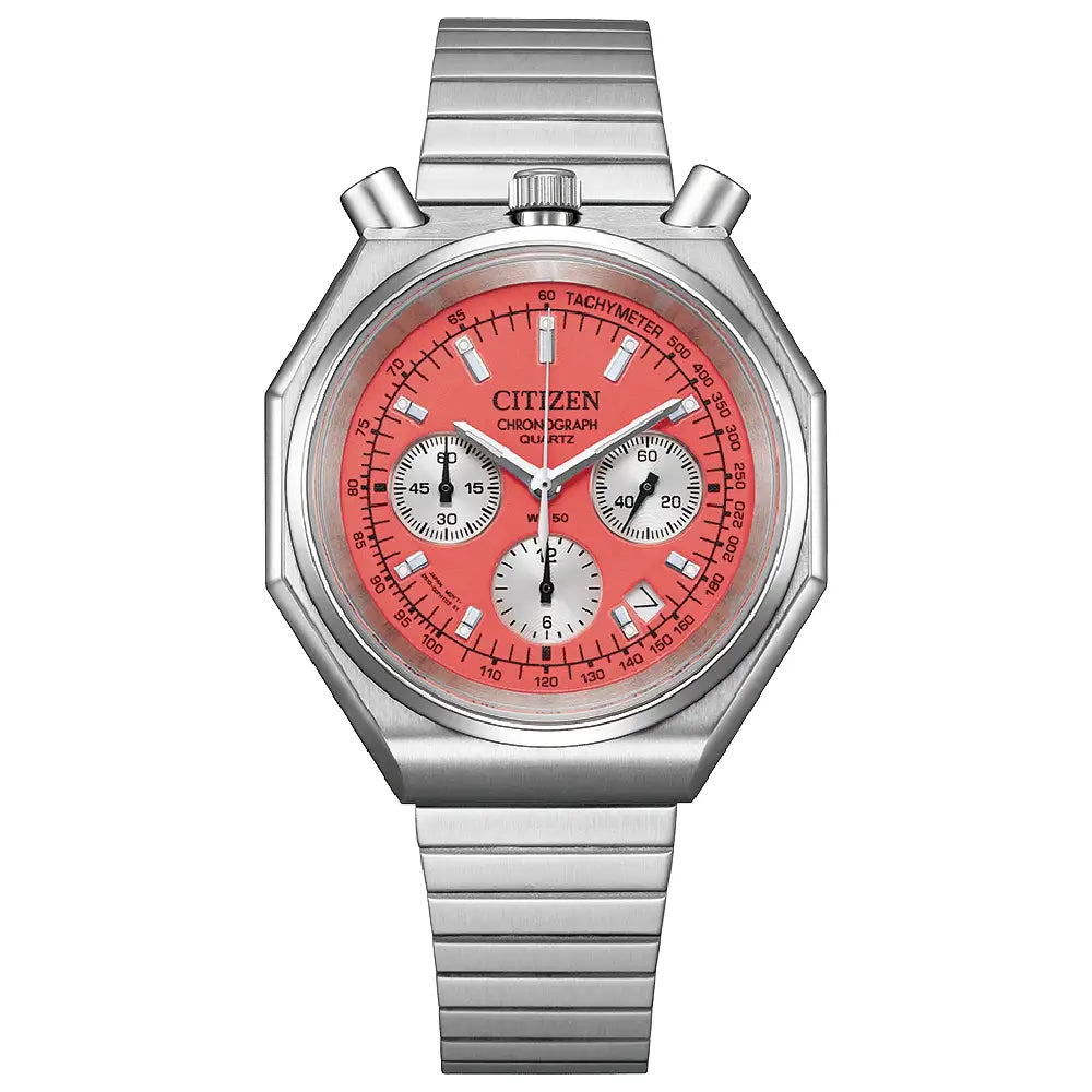 Citizen Record Label Playground Edition AN3700-89Z Red Dial 38mm Stainless Steel Men's Watch